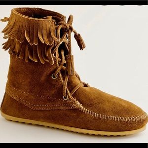 Minnetonka Moccasin Booties for J. Crew